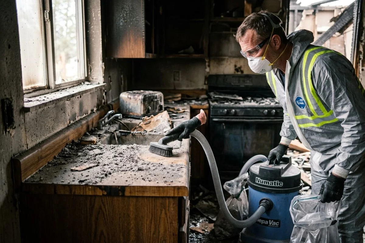 HEPA vacuuming ultrafine ash after a wildfire event